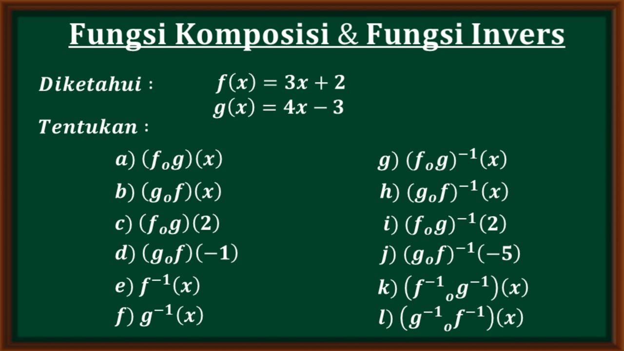 Fungsi Invers dan Komposisi Fungsi